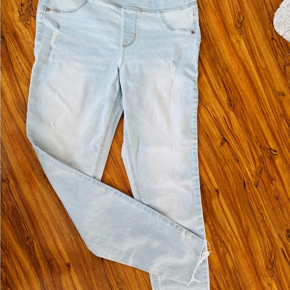 Light Blue Women's Jeans-pull on - Petite- Jeggings - Picture 1 of 3